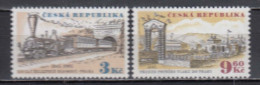 Czech Rep. 1995 - Trains: 150 Years Of Railway Connection Olomuz-Prague, Mi-Nr. 81/82, MNH** - Ungebraucht