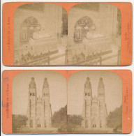 Lot De 2 Photographies Anciennes Vues Stéréoscopiques Vues De TOURS Collection Les Bords De Loire - Stereoscopic