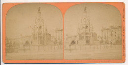 Photographie Ancienne Vue Stéréoscopique Suisse Monument Du Duc De Brunswick à GENÈVE Photographe A. GARCIN - Stereoscopic