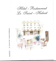 Echternach Hotel Restaurant Le Saint Hubert Rue De La Gare Luxembourg Etiquette Visitekaartje Htje - Cartes De Visite
