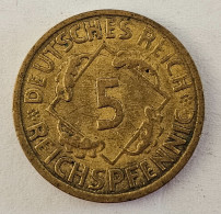 DEUTSCHES REICH- 5 REICHSPFENNIG 1925. E - 5 Rentenpfennig & 5 Reichspfennig