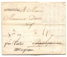 Déboursé De BAYONNE Manuscrit Indice 18 Côte 340 Euros Lenain N°11 - 1701-1800: Precursori XVIII