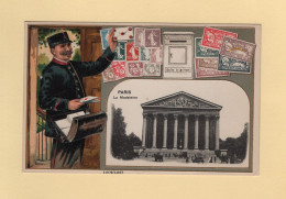 Timbres - Facteur - Paris - La Madeleine - Carte Gauffree - Stamps (pictures)