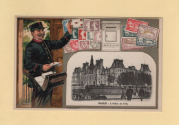 Timbres - Facteur - Paris - L Hotel De Ville - Carte Gauffree - Briefmarken (Abbildungen)