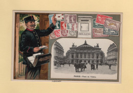 Timbres - Facteur - Paris - Place D El Opera - Carte Gauffree - Postzegels (afbeeldingen)