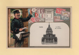 Timbres - Facteur - Paris - Le Dome Des Invalides - Carte Gauffree - Briefmarken (Abbildungen)