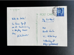 HONG KONG 1967 POSTCARD TO HAMBURG 10-04-1967 - Lettres & Documents