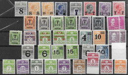 Denmark Collection Most Are Mnh  ** (second Row And One 10 Oere Are Mh*) Mi 162 Incl. (60 Euros Alone) Est. 200 Euros - Collections