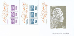 France 2018 - 5248B-54B, 5257B-58B 3x Séries Et F5258C Bloc Feuillet à 15€ Non Dentelé Marianne L'engagée - Neuf - Unused Stamps