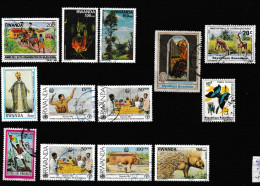 Rwanda 1965-1995 Lot Of Stamps With Real Use Cancellations Used O - Colecciones