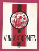 étiquette De Vin Des Gourmets Couple De Vignerons Hotte - Métiers