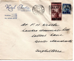 67150 - Italien - 1950 - 50Lire Grossformat MiF A Bf MILANO -> Grossbritannien - 1946-60: Marcofilie