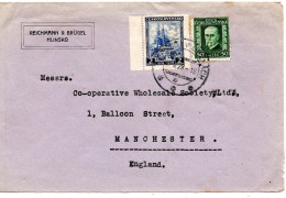 67160 - Tschechoslowakei - 1928 - Kcs2,00 10 Jahre CSR MiF A Bf HLINSKO -> Grossbritannien - Storia Postale