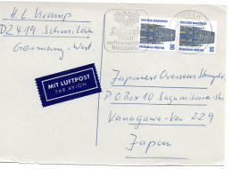 67165 - Bund - 1988 - 2@50Pfg SWK A LpKte LUEBECK - ... -> Japan - Storia Postale