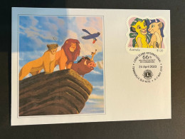 (4 R 2) The Lion King (cover With New Australia Lion King Stamp) & Lion Int Postmark - Storia Postale