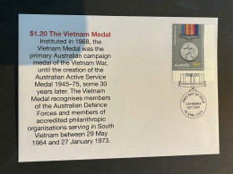 (4 R 2) New - Australia Post Stamp $ 1.20 The Vietnam Medal (ANZAC) On Cover - Issue 18 April 2023 - Lettres & Documents