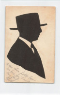 CARTE SILOUETTE  - HOMME Au CAHPEAU - 1926 - (8x12cm) - Silhouettes