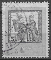 HUNGARY MAGYAR 1914: Revenue Stamp, 5 Korona, Used - Revenue Stamps