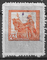 HUNGARY MAGYAR 1914: Revenue Stamp, 5 Korona, Used - Fiscales