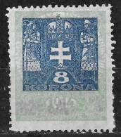 HUNGARY MAGYAR 1914: Revenue Stamp, 8 Korona, Used - Revenue Stamps