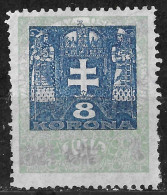 HUNGARY MAGYAR 1914: Revenue Stamp, 8 Korona, Used - Steuermarken