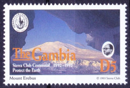 Gambia 1994 MNH, Mount Erebus Volcano In The Antarctic - Volcanos