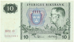 SWEDEN - 10 KRONOR - 1972 - P 52.c - Serie O - Suède