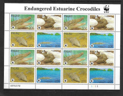 PALAU 1994 WWF-CROCODILES FEUILLET COMPLET YVERT N°618/21 NEUF MNH** - Altri & Non Classificati