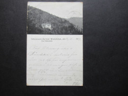 Alte AK DR 1909 Schwarzwald Kurhotel Wiedenfelsen Den 16.8.1909 Post Bühlerthal Nach Stuttgart Gesendet - Bühlertal