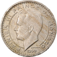 Monnaie, Monaco, Rainier III, 100 Francs, Cent, 1950, TTB, Copper-nickel - 1949-1956 Alte Francs