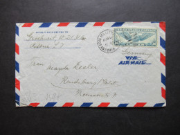 USA / 3.Reich Um 1940 Zensurbeleg Verschlussstreifen Geöffnet OKW Zensur / Roter Stempel Geprüft Air Mail Trans Atlantic - Cartas & Documentos