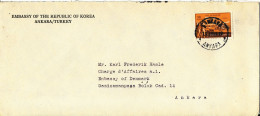 Turkey Cover 13-12-1969 Single Franked - Briefe U. Dokumente