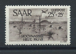 Saar PA N°12** (MNH) 1948 - Au Profit Des Victimes De L'inondation - Poste Aérienne