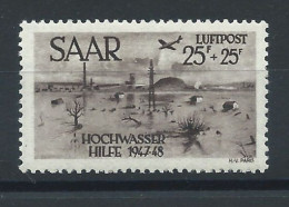 Saar PA N°12** (MNH) 1948 - Au Profit Des Victimes De L'inondation - Posta Aerea