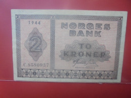 NORVEGE 2 KRONER 1944 Circuler (B.29) - Norvège