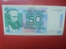 NORVEGE 50 KRONER 1986 Circuler(B.29) - Norvegia