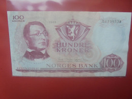 NORVEGE 100 KRONER 1969 Circuler (B.29) - Noorwegen