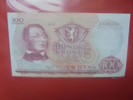 NORVEGE 100 KRONER 1975 Circuler (B.29) - Noruega