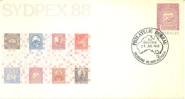 AUSTRALIA - FIRST DAY OF ISSUE PREPAID COVER - 29.7.1988 - SYDPEX -  Lot 25749 - Enteros Postales