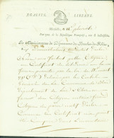 LAS Lettre Autographe Signature Révolution Empire Entête Bonnet Administrateurs Du Départ Bouches Du Rhône Marseille - Other & Unclassified