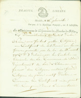 LAS Lettre Autographe Signature Révolution Empire Entête Bonnet Administrateurs Du Départ Bouches Du Rhône Marseille - Andere & Zonder Classificatie