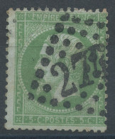 Lot N°76242   N°20, Oblitéré GC 274 Azérac, Dordogne (23), Indice 10, Déchirure Filet NORD - 1862 Napoléon III