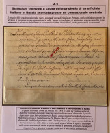 Grande Armée PRISONNIER INCISA DI CAMERANA1814+Comte De Vallaise(Russia Napoléon St Petersburg Italia Torino POW Maistre - Bolli Militari (ante 1900)