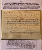 Grande Armée PRISONNIER INCISA DI CAMERANA1814+Comte De Vallaise(Russia Napoléon St Petersburg Italia Torino POW Maistre - Sellos De La Armada (antes De 1900)