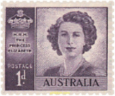 706183 HINGED AUSTRALIA 1947 BODA DE LA PRINCESA ISABEL - Neufs