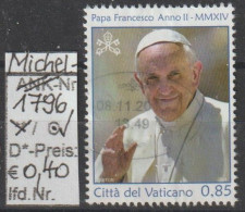 2014 - VATIKAN - SM "2. Pontifikatsjahr V. Papst Franziskus" 0,85 € Mehrf. - O Gestempelt - S.Scan (1796o Vatikan) - Gebraucht