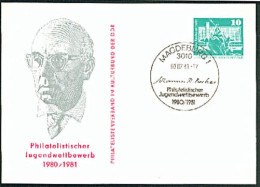 Johannes R. Becher, Postmuseum Berlin Alt Marzahn Neubauten Leipziger Friedensmessen 5 B-Ganzsachen - Postkaarten - Ongebruikt