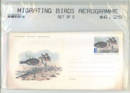 AUSTRALIA - AEROGRAMME COMPLETE SET OF 5 IN THE ORIGINAL ENCLOSED PACKAGING - 2009 - MIGRATING BIRDS -  Lot 25752 - Aerogramas