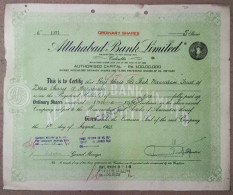 INDIA 1965 ALLAHABAD BANK LIMITED, BANK, BANKING SECTOR....SHARE CERTIFICATE - Banque & Assurance