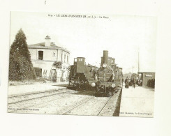 CARTE POSTALE NEUVE REPRODUCTION CP ANCIENNE GARE LE LION D'ANGERS. - Stations With Trains